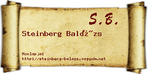 Steinberg Balázs névjegykártya